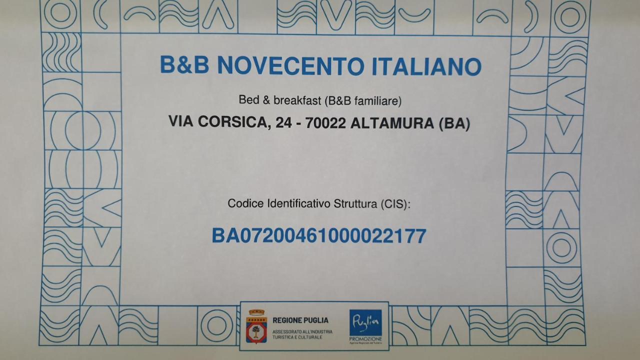 B&B Novecento Italiano อัลตามูรา ภายนอก รูปภาพ